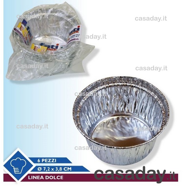 FORMA ALLUMINIO MUFFIN CM7 H4 PZ.6 FORMA ALLUMINIO MUFFIN CM7 H4 PZ.6