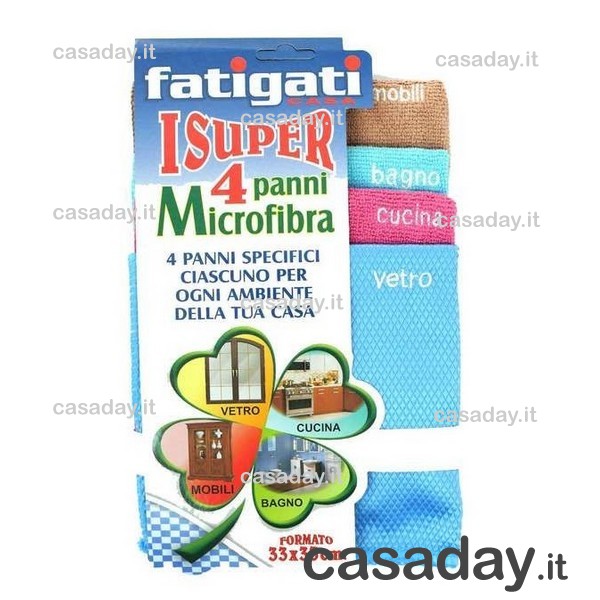 PANNI MICROFIBRA 33X33 PZ.4 PANNI MICROFIBRA 33X33 PZ.4