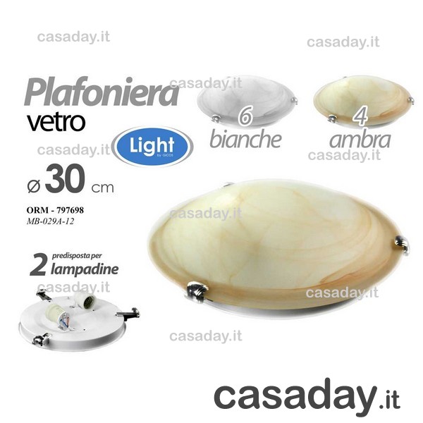 PLAFONIERA VETRO CM.30 PLAFONIERA VETRO CM.30
