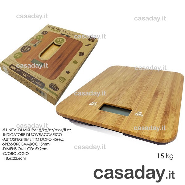 BILANCIA CUCINA ELETTRONICA KG.5 PIATTA 