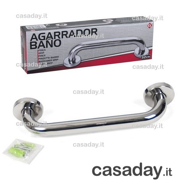 MANIGLIONE BAGNO INOX CM.30 