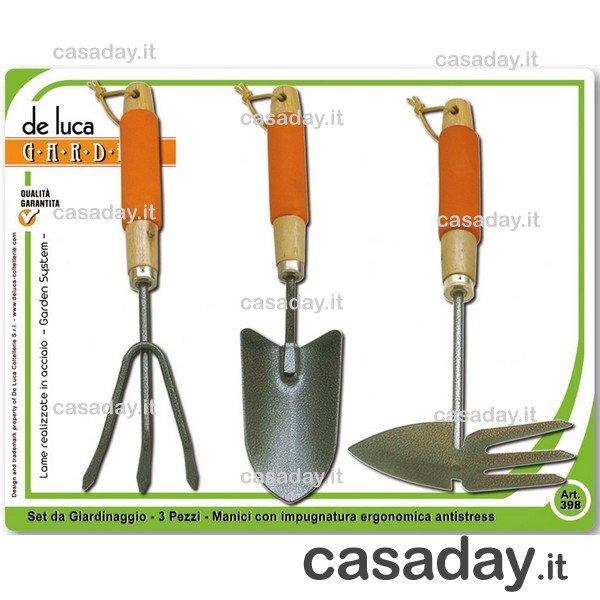 SET ATTREZZI GIARDINO PZ.3 METALLO de luca coltellerie