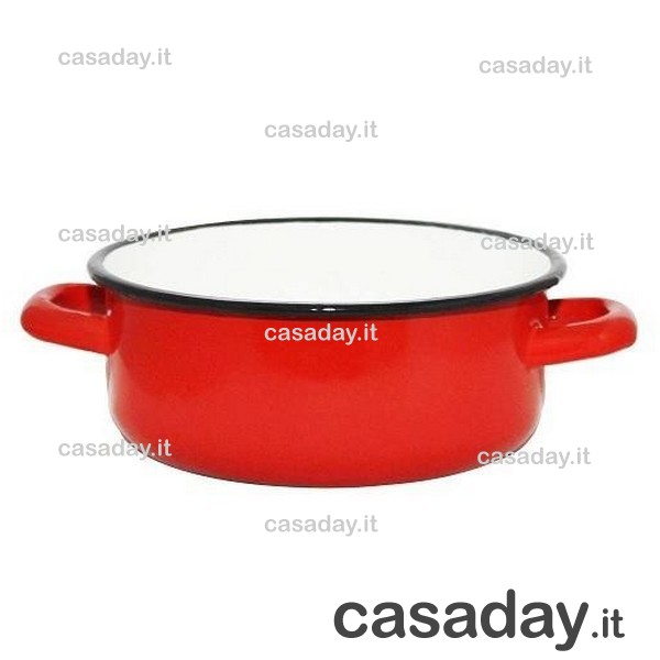 CASSERUOLA SMALTO CM.16 BASSA CASSERUOLA SMALTO CM.16 BASSA
