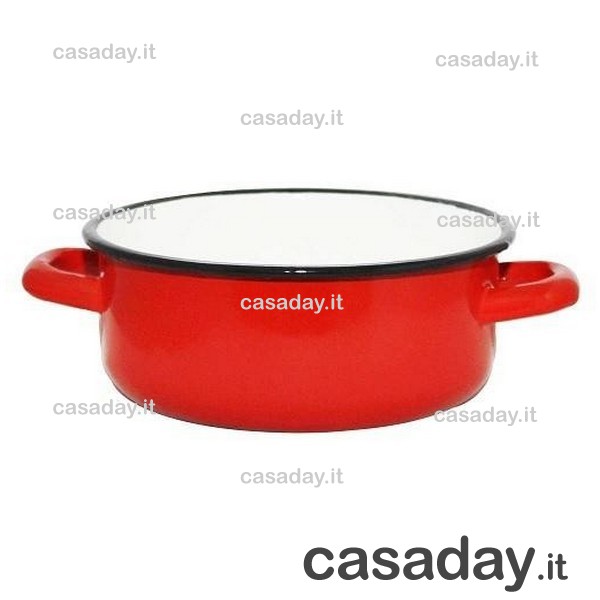 CASSERUOLA SMALTO CM.14 BASSA CASSERUOLA SMALTO CM.14 BASSA
