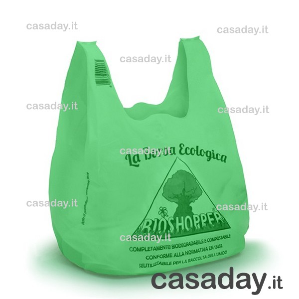 BUSTE SHOPPER BIOCOMPOSTABILI 34X65 Kg5 BUSTE SHOPPER BIOCOMPOSTABILI 34X65 Kg5