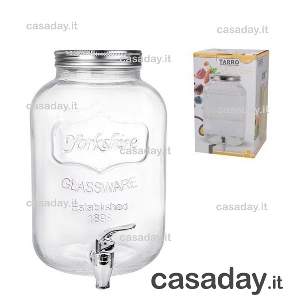 VASO VETRO C-RUBINETTO LT.5 VASO VETRO C-RUBINETTO LT.5