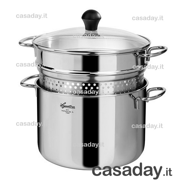 SPAGHETTIERA PASTAIOLA COP. VETRO CM.22 lagostina SPAGHETTIERA PASTAIOLA COP. VETRO CM.22 lagostina