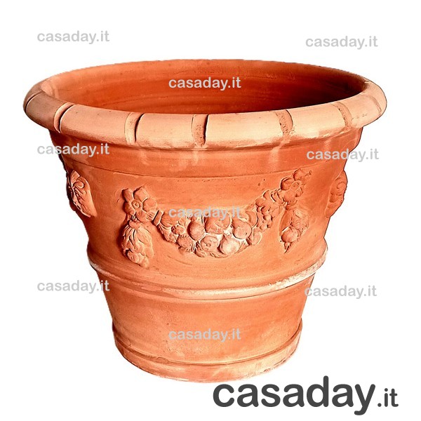 VASO COCCIO FESTONATO CM.44-50 terrecotte toscane VASO COCCIO FESTONATO CM.44-50 terrecotte toscane