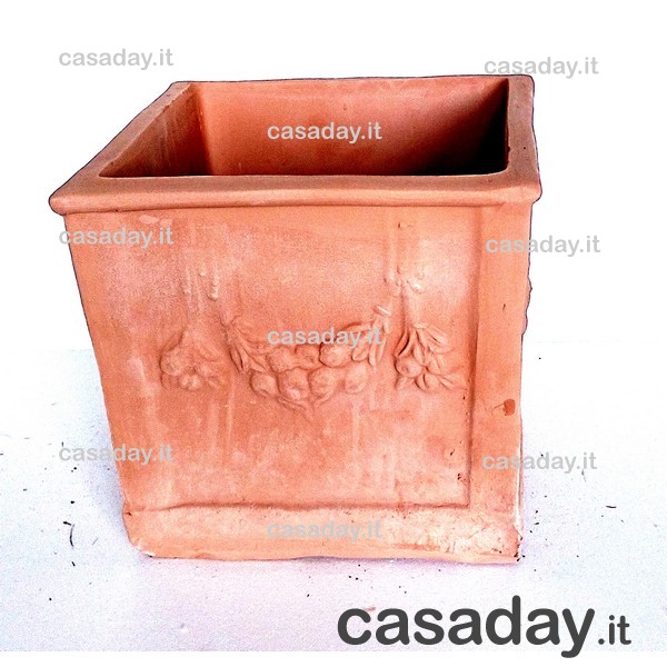 VASO COCCIO CUBO 35X35 terrecotte toscane VASO COCCIO CUBO 35X35 terrecotte toscane