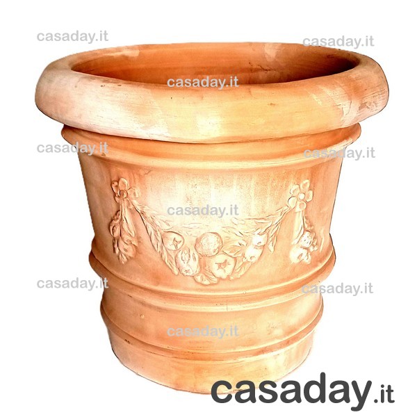 VASO COCCIO FESTONATO CM.47-55 terrecotte toscane VASO COCCIO FESTONATO CM.47-55 terrecotte toscane
