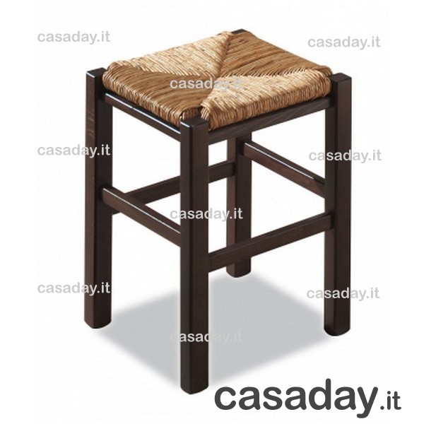 SGABELLO LEGNO IMPAGLIATO NOCE CM.45-50 SGABELLO LEGNO IMPAGLIATO NOCE CM.45-50