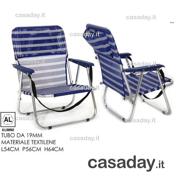SEDIA RELAX ALLUMINIO C-TASCA 