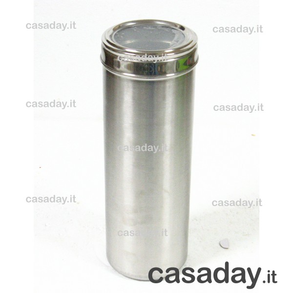 BARATTOLO INOX COP.TRASP. H.30 