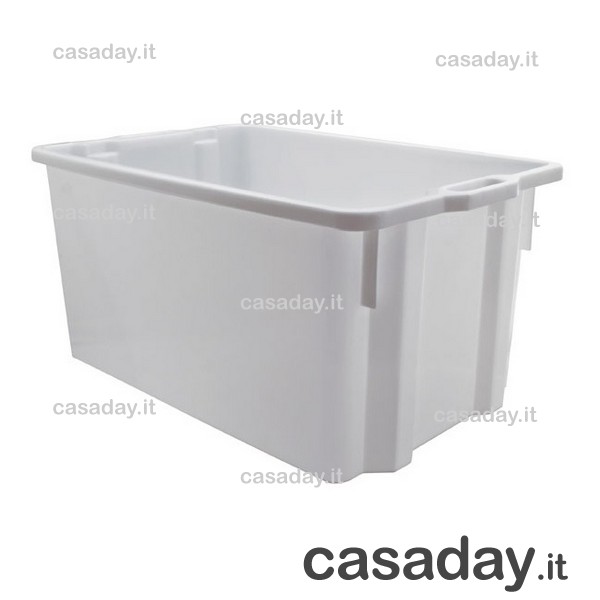 CONTENITORE BIANCO IMPILABILE LT.90 mobi plastic sss