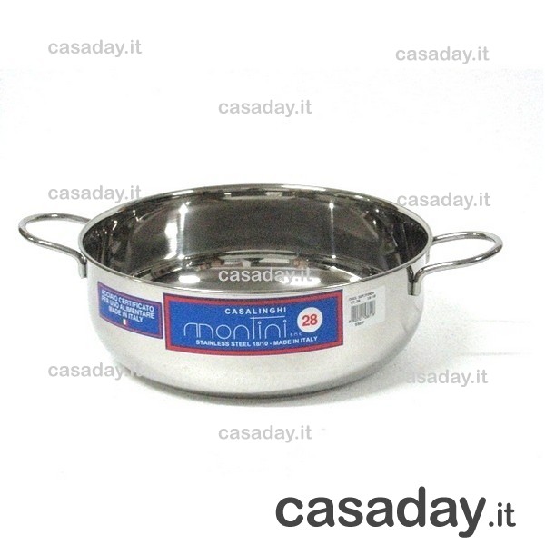 CASSERUOLA SEMIFONDA 18/10 CM.30 montini guerino CASSERUOLA SEMIFONDA 18/10 CM.30 montini guerino