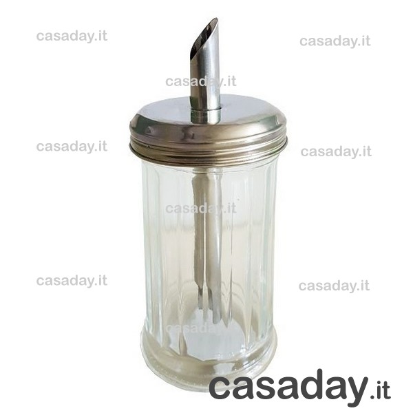 DOSAZUCCHERO VETRO INOX ML.370 metaltex DOSAZUCCHERO VETRO INOX ML.370 metaltex