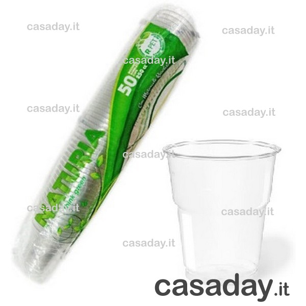 BICCHIERI PLASTICA TRASP.cc.250 PZ.50 