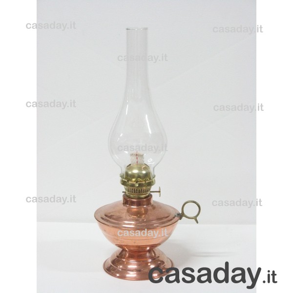 LAMPADA RAME-VETRO A PETROLIO ART.6115 