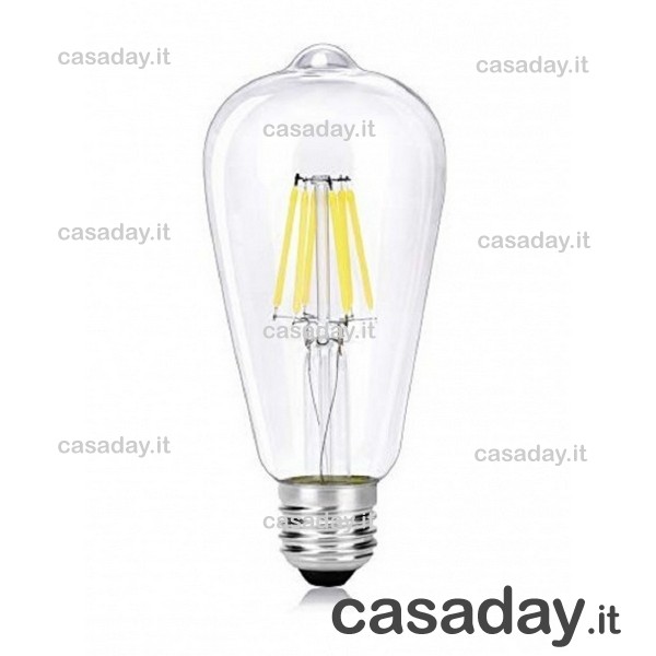 LAMPADINA LED E27 RETRO' 6W 48W 