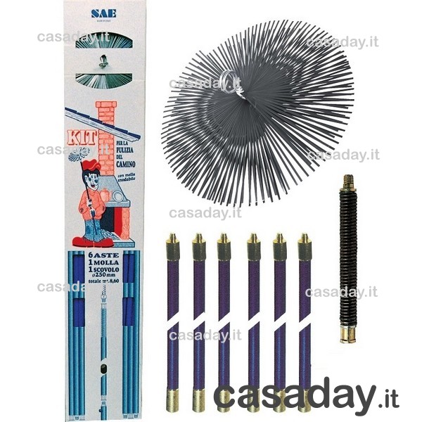 SCOVOLO CAMINO CM.25 +MOLLA +6 STECCHE 140 SCOVOLO CAMINO CM.25 +MOLLA +6 STECCHE 140