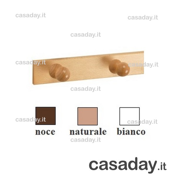 ATTACCAPANNI LEGNO 2 POSTI ART.140 ATTACCAPANNI LEGNO 2 POSTI ART.140