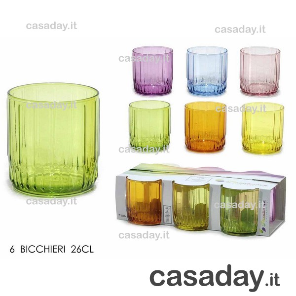 BICCHIERI LEIA CL.26 PZ.6 COLOR pasabahce BICCHIERI LEIA CL.26 PZ.6 COLOR pasabahce
