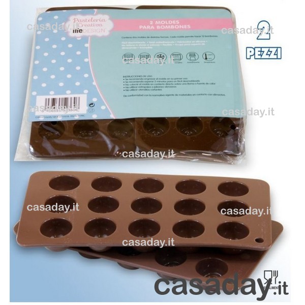 STAMPO CIOCCOLATINI SILICONE X15 PZ.2 