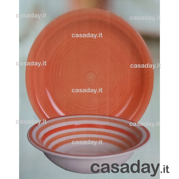 SERVIZIO PIATTI PZ.12 TENDENZA ARANCIO SERVIZIO PIATTI PZ.12 TENDENZA ARANCIO