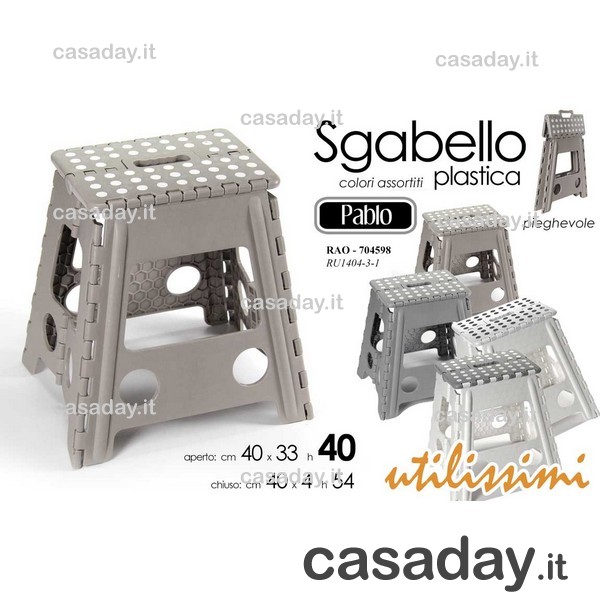 SGABELLO PIEGHEVOLE 40X33 H40 SGABELLO PIEGHEVOLE 40X33 H40