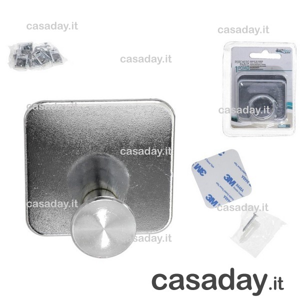 GANCIO ADESIVO POMO INOX GANCIO ADESIVO POMO INOX