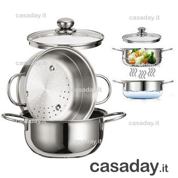 VAPORIERA STAR INOX CM.20 COP.VETRO inoxriv