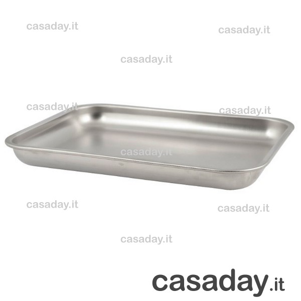 TEGLIA PIZZA INOX RETT.CM. 35X26 steel pan TEGLIA PIZZA INOX RETT.CM. 35X26 steel pan