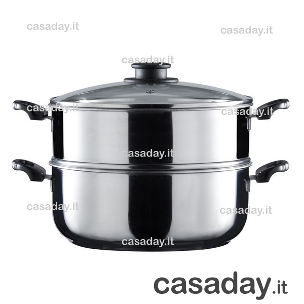 VAPORIERA INOX CM.28 steel pan VAPORIERA INOX CM.28 steel pan
