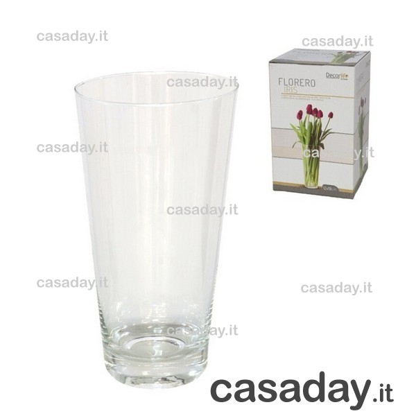 VASO VETRO FIORI CM.12 H.19 VASO VETRO FIORI CM.12 H.19