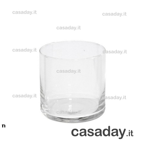 VASO VETRO PORTACANDELA CM.10 H.10 VASO VETRO PORTACANDELA CM.10 H.10