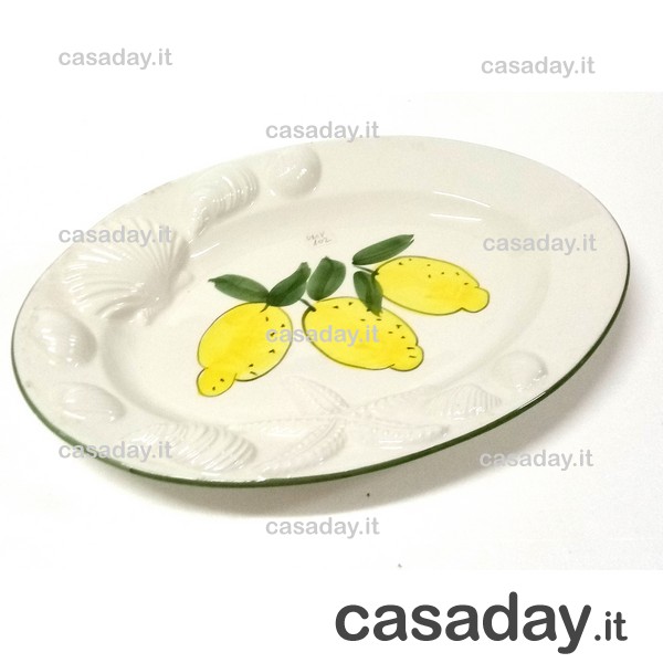 PIATTO OVALE LIMONI CERAM.XQ-0738 PIATTO OVALE LIMONI CERAM.XQ-0738