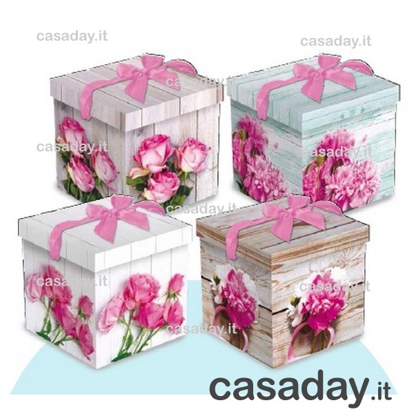 SCATOLA REGALO CON FIOCCO CM.15 