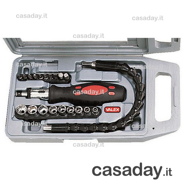 CACCIAVITE CON INSERTI 22 PZ IN VALIGETTA valex